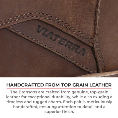 ViaTerra bronson - retro motorcycle riding boots for women is handcrafted from top grain leather
