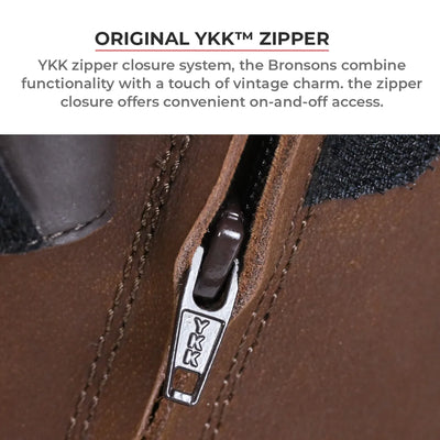 ViaTerra bronson - retro motorcycle riding boots for women has original YKK zipper