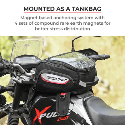 OXUS MAGNETIC MOTORCYCLE TANK BAG (MAGNET BASED)