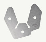 Sidestand shoe bottom plate – 1 nos A small flat metal bracket or clip with three circular holes, shown on a plain white background.