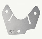 Sidestand shoe bottom plate – 1 nos A silver metal mounting bracket or shield plate with pre-drilled screw holes, shown on a plain white background.