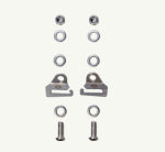 Strap Hooks - 1 set (M8 - 2 nos.) White wardrobe with sliding doors on a white background