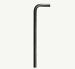 3mm Allen key included A black hex wrench with a straight shaft and angled head, shown vertically on a plain off-white background.
