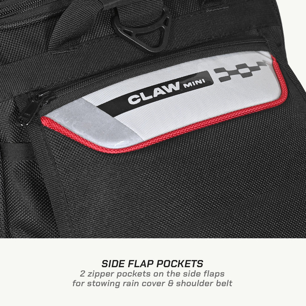 color_common ViaTerra claw mini - 100% waterproof motorcycle tailbag have side flap pockets