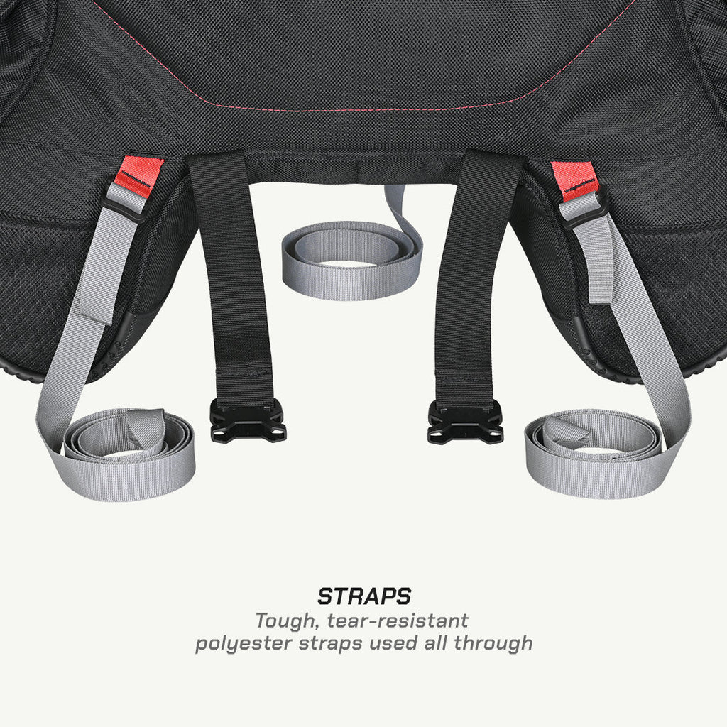 color_common ViaTerra claw mini - 100% waterproof motorcycle tailbag with compression straps