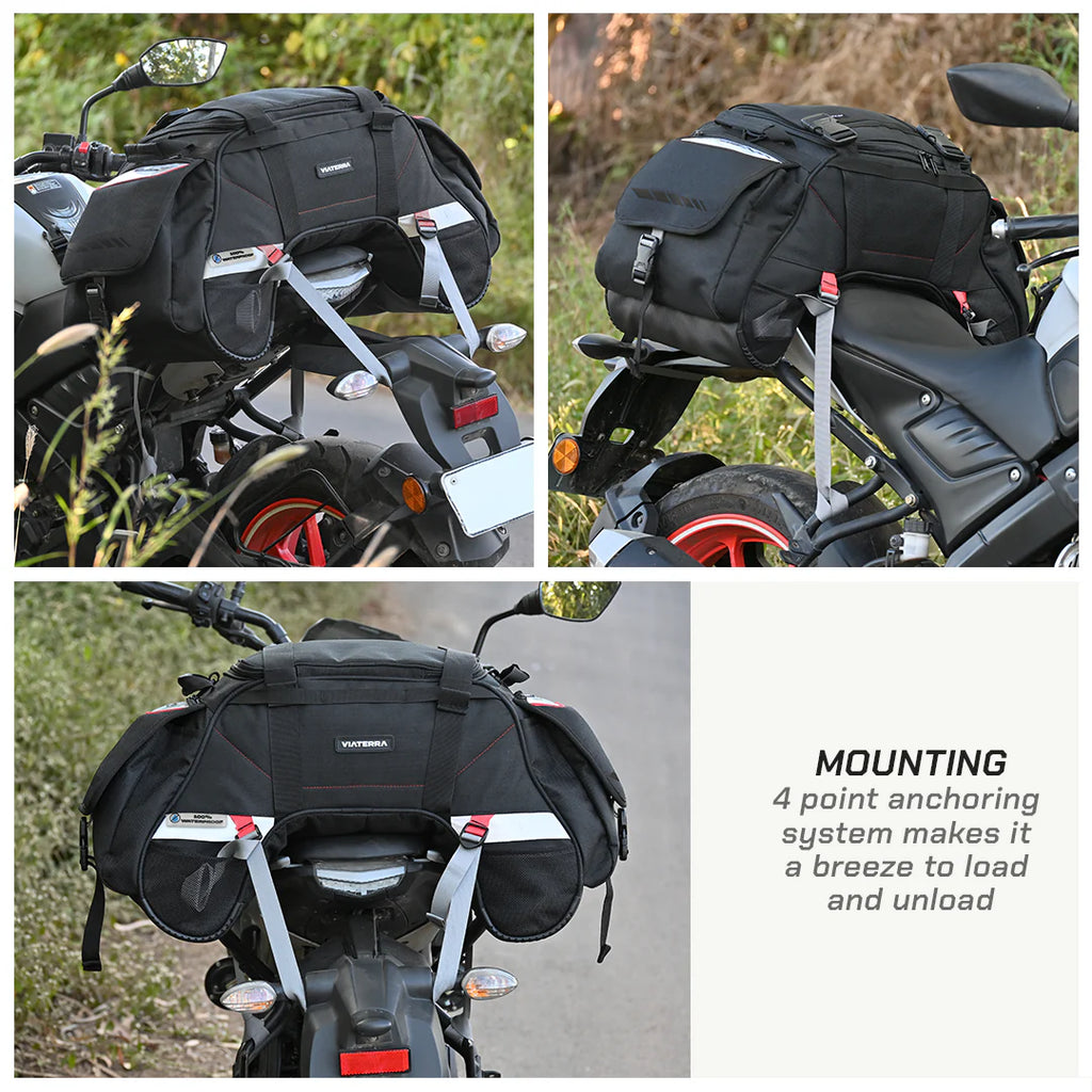 color_common ViaTerra claw mini - 100% waterproof motorcycle tailbag mounting option