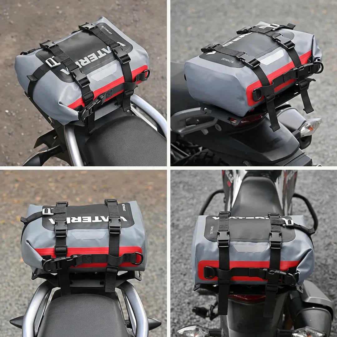 color_common ViaTerra drybag 8l - 100% waterproof motorcycle tailbag easy mounting