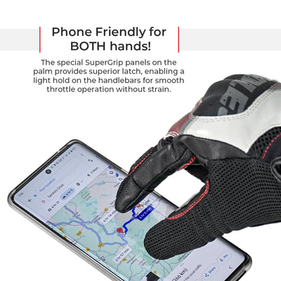 Holeshot Pro Hybrid Gloves are phone friendly for both hands