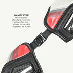 color_common Motorcycle gloves with a handy clip on a white background