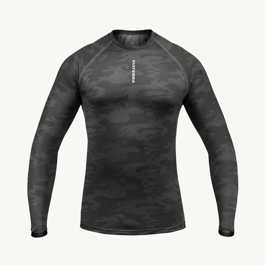 color_common camouflaged ViaTerra 2nd SKIN BASE LAYER - Grey Camo - Front
