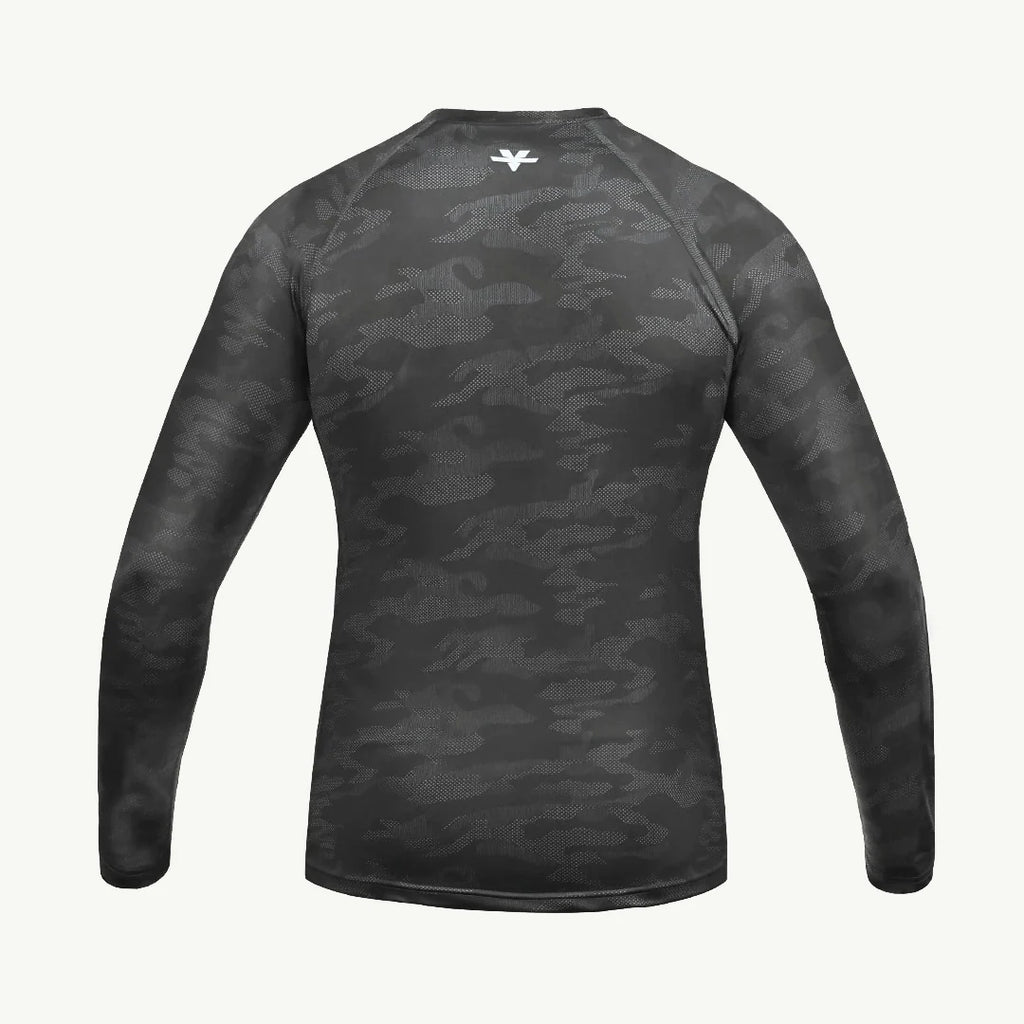 color_common camouflaged ViaTerra 2nd SKIN BASE LAYER - Grey Camo - Back