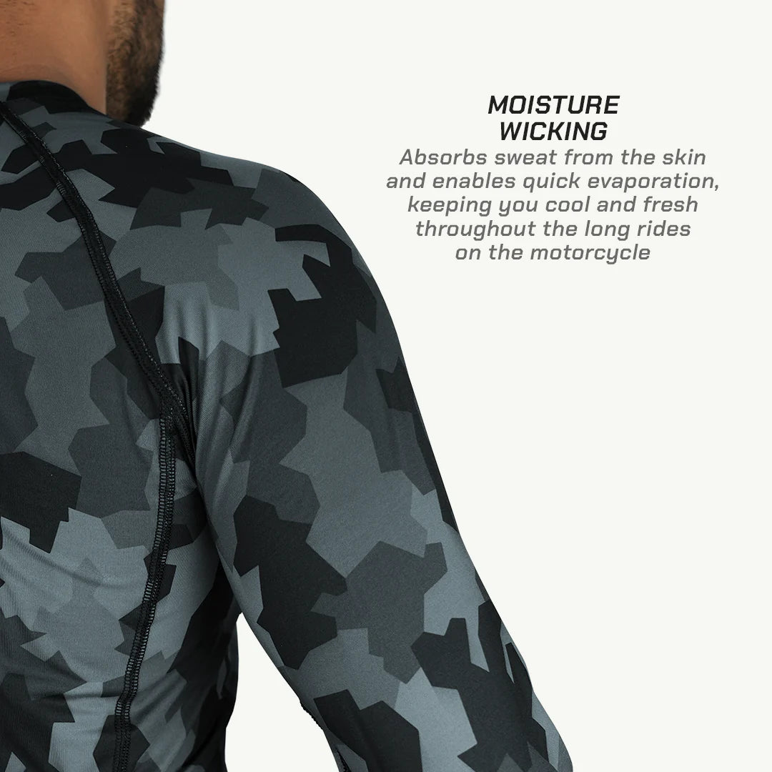 color_common ViaTerra 2nd SKIN BASE LAYER - Moisture Wicking - Star Print