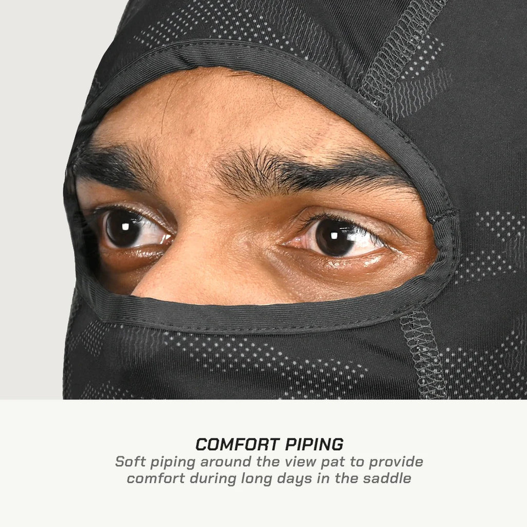 color_common ViaTerra 2nd skin balaclava - motorcycle helmet liner has comfort piping