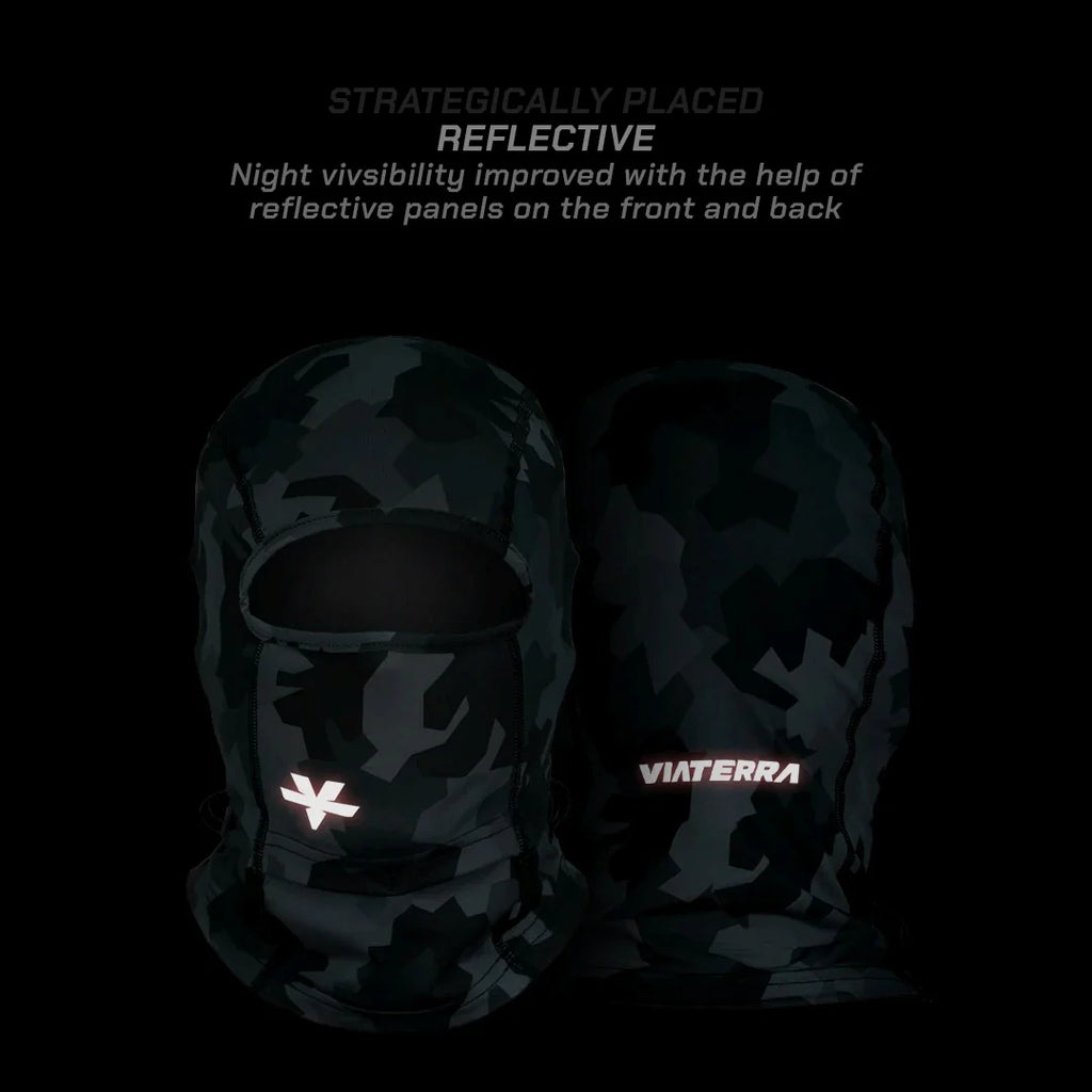 color_common ViaTerra 2nd skin balaclava - motorcycle helmet liner with branded reflective