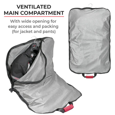 ViaTerra essentials - motorcycle riding apparel bag has ventilated main compartment