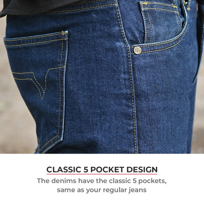 ViaTerra austin – daily riding jeans for men have a classic 5 pocket design