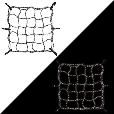 REFLECTIVE BUNGEE TIE DOWN NET (12″ X 12″)