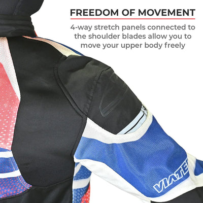 ViaTerra corbett custom color - off road trail riding jacket have 4-way stretch panels
