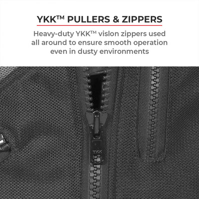 ViaTerra corbett monochrome - off road trail riding jacket have YKK pullers and zippers