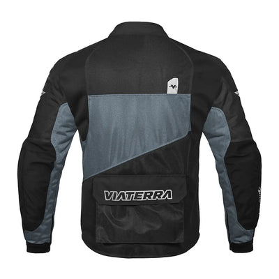 ViaTerra corbett monochrome - off road trail riding jacket (back-black)