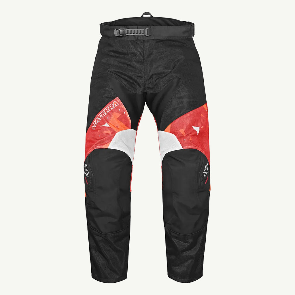 color_common Black pants with red and white accents on a white background