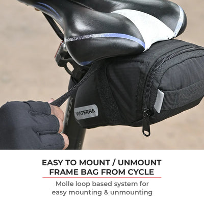 ViaTerra cycling saddle bag is easy to mount and unmount