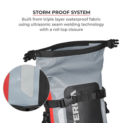 ViaTerra DryBag 8L - 100% Waterproof Motorcycle Tailbag/ Rear rack bag (Universal with versatile mounting)
