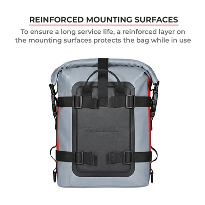 ViaTerra DryBag 8L - 100% Waterproof Motorcycle Tailbag/ Rear rack bag (Universal with versatile mounting)