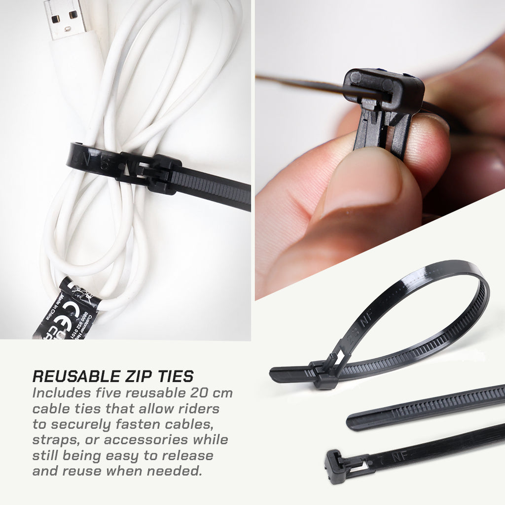 Essential Cable Ties Reusable Zip Ties