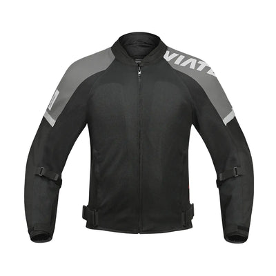ViaTerra fender – urban mesh riding jacket with base layer (front-grey)