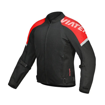 ViaTerra fender – urban mesh riding jacket with base layer (side-red)