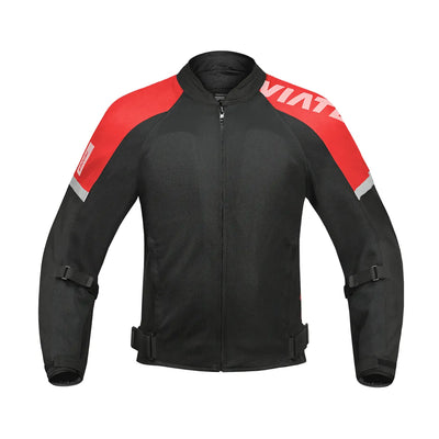 ViaTerra fender – urban mesh riding jacket with base layer (front-red)