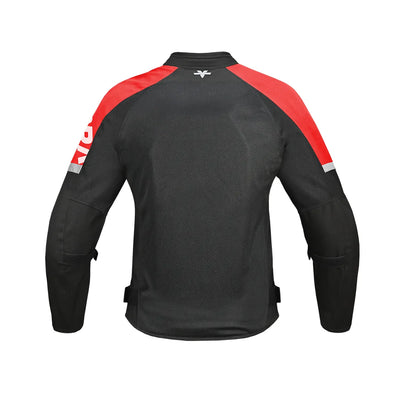 ViaTerra fender – urban mesh riding jacket with base layer (back-red)