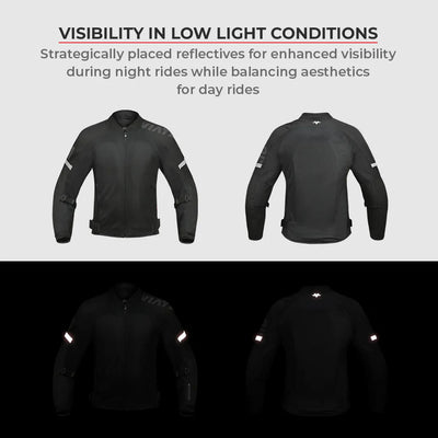 ViaTerra fender – urban mesh riding jacket with base layer has reflective