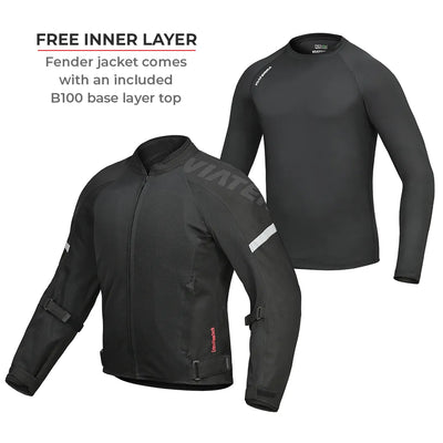 ViaTerra fender – urban mesh riding jacket with base layer has free inner layer
