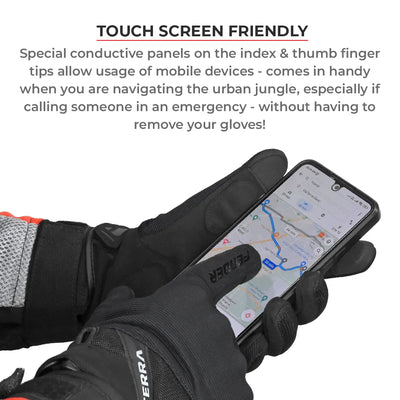 ViaTerra fender – daily use motorcycle gloves for men have touchscreen friendly