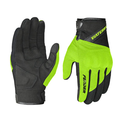 ViaTerra fender – daily use motorcycle gloves for men (hiviz yellow)
