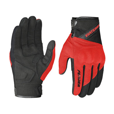 ViaTerra fender – daily use motorcycle gloves for men (red)