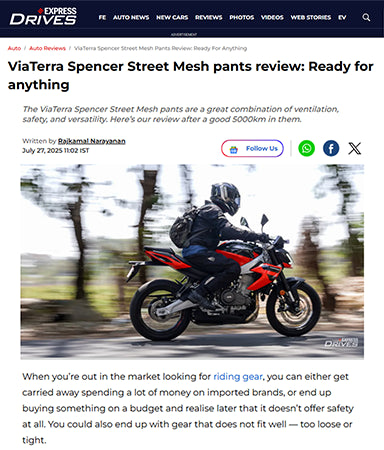Financial Express Reviews ViaTerra Spencer Street Mesh Pants