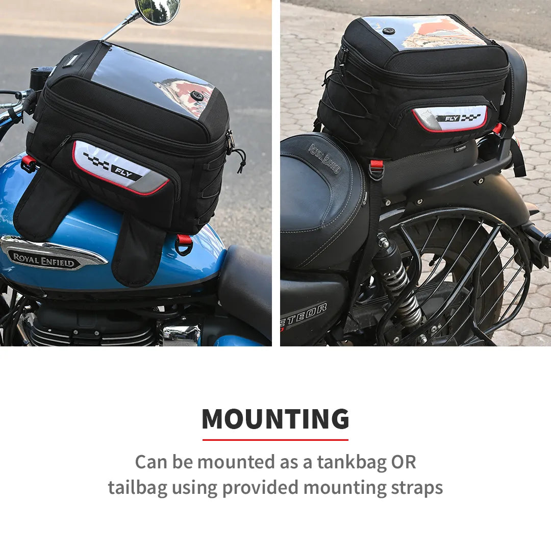 VIATERRA FLY MAGNETIC Magnetic Base Motorcycle Tank Bag ViaTerra Gear