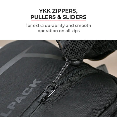 ViaTerra trailpack for bmw g 310 gs has YKK zippers, puller and sliders