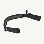 color_black A black adjustable waist wrap or belt featuring a textured mesh center panel, a silver metal D-ring, and a plastic buckle, shown against a plain off-white background.