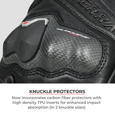 GRID MK3-Full Gauntlet Gloves have knuckle protectors