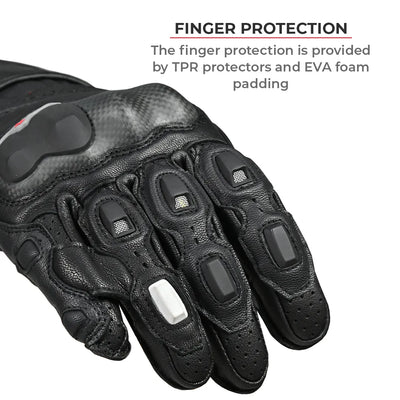 Grid MK3-Full Gauntlet Gloves have finger protection