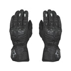 Color_Black ViaTerra grid – full gauntlet motorcycle riding gloves (black)