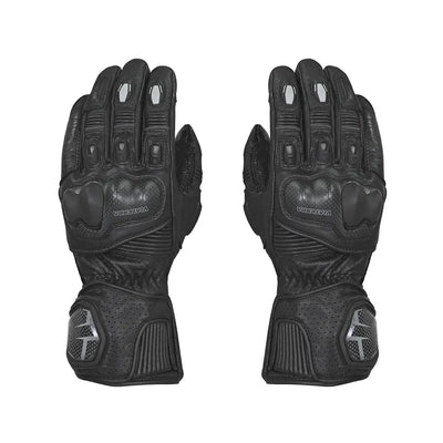 ViaTerra grid – full gauntlet motorcycle riding gloves (black)