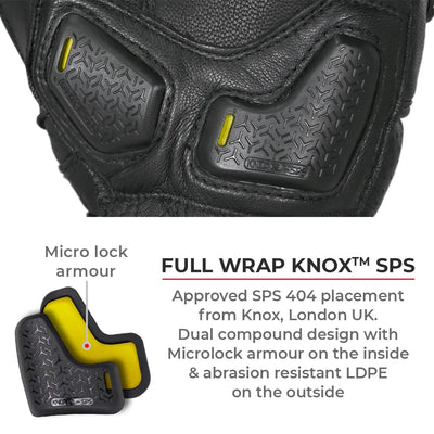 ViaTerra grid – full gauntlet motorcycle riding gloves have full wrap knox SPS