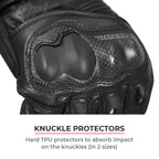 Color_Common ViaTerra grid – full gauntlet motorcycle riding gloves have knuckle protectors