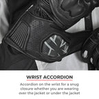 Color_Common ViaTerra grid – full gauntlet motorcycle riding gloves have wrist accordion