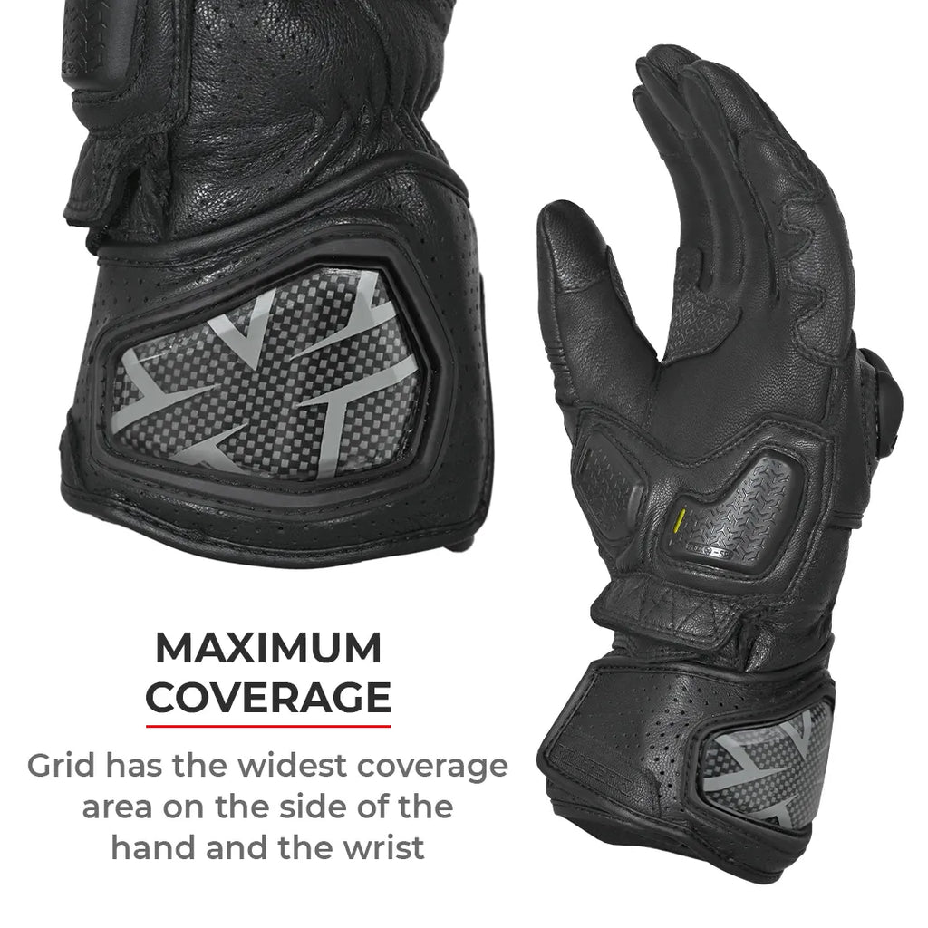 Color_Common ViaTerra grid – full gauntlet motorcycle riding gloves have maximum coverage